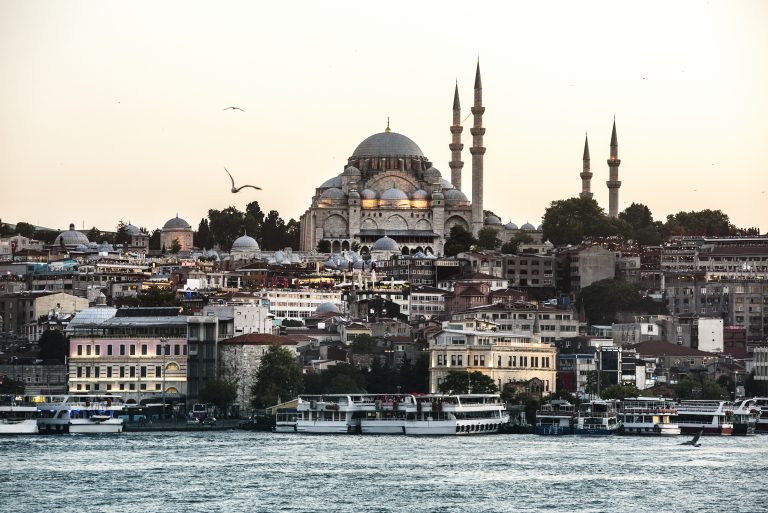 Istanbul's ocean with cruise ship